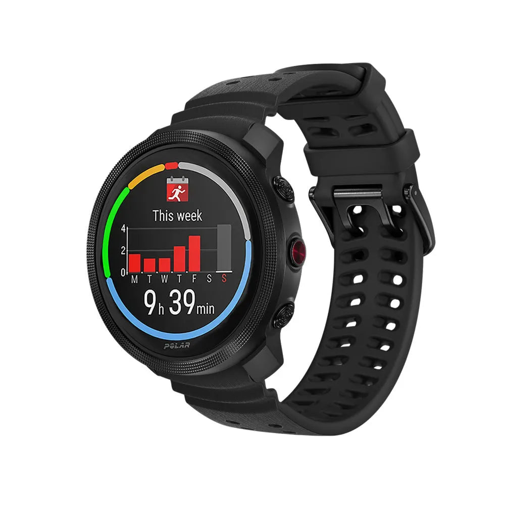 Polar Grit X2 Pro Silikon-Grain-Armband (Schwarz)
