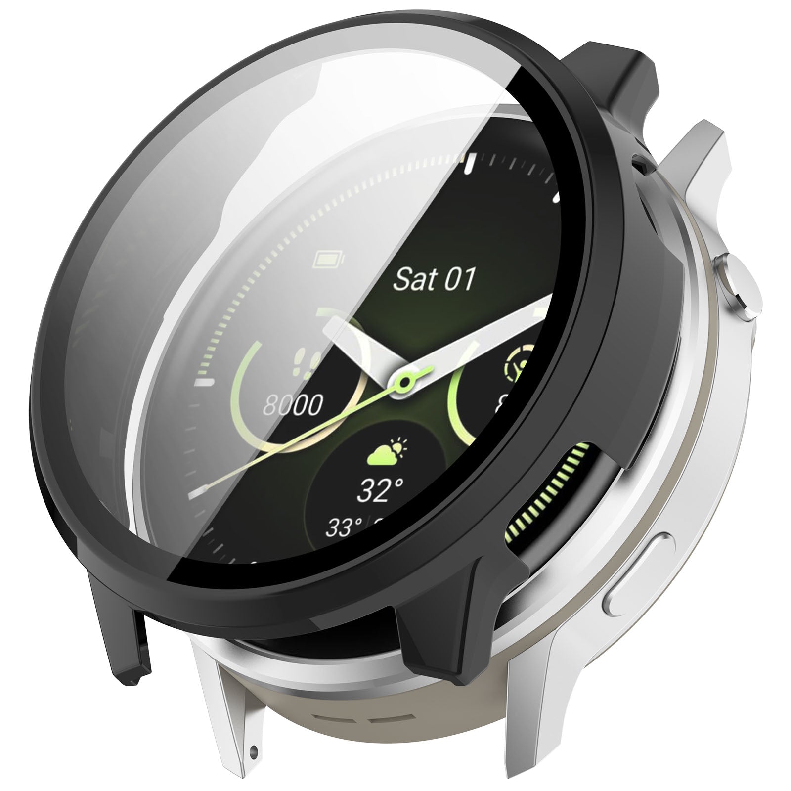 Garmin Venu 4 - 41mm hard case met glas (zwart)