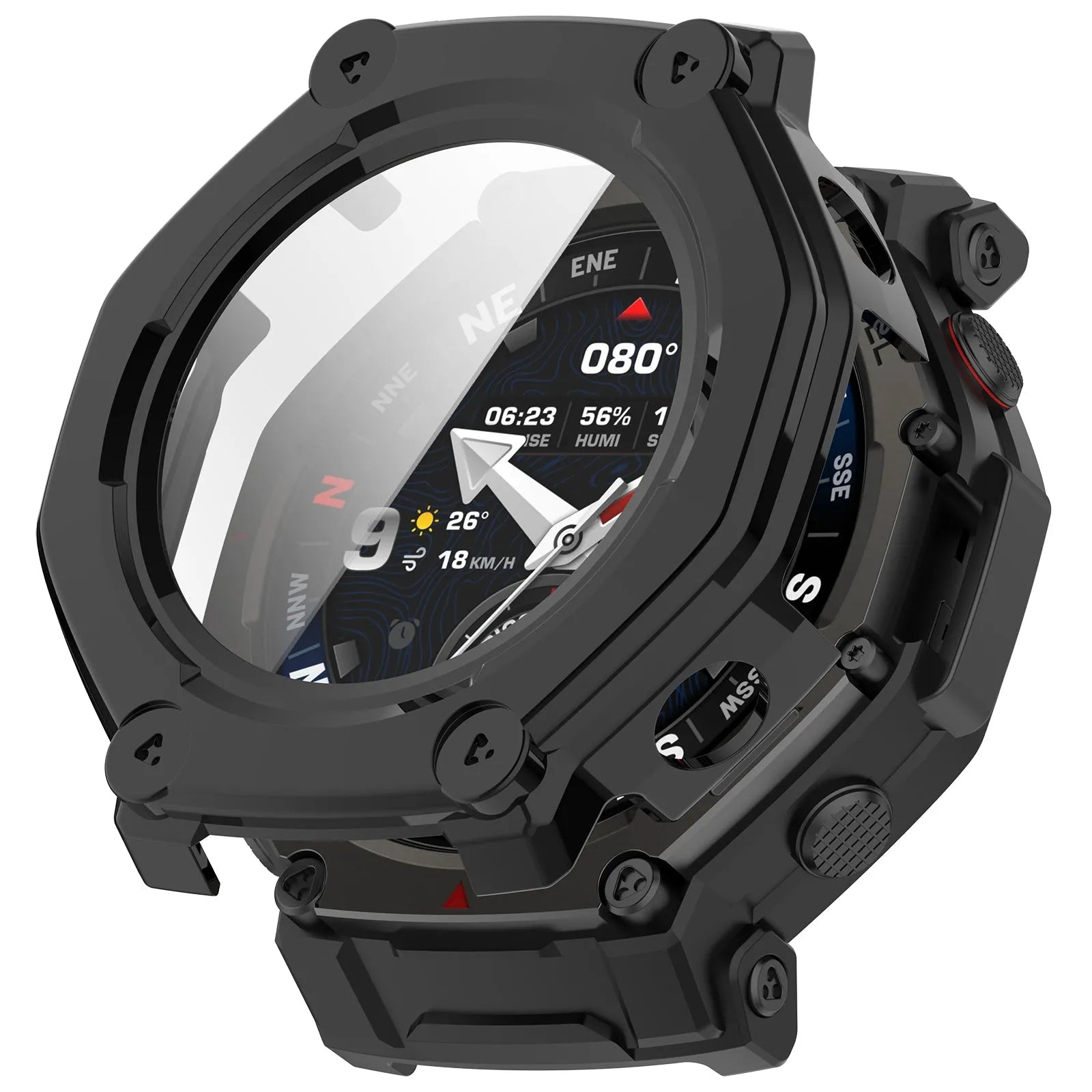 Coque en verre Amazfit T-Rex 3 Pro - 44mm PC (noir)