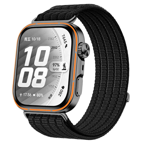 Huawei Watch Fit 5 Pro ultradunne nylon band (zwart)