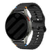 Samsung Gear Sport wave siliconen bandje (zwart)