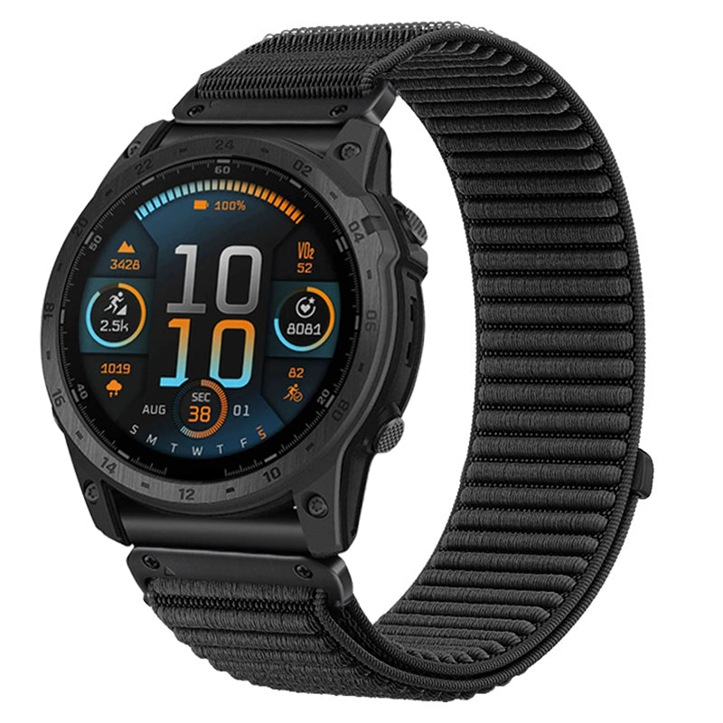 Garmin Fenix 7s Wave Nylon Strap (Black)