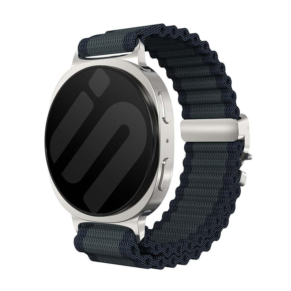 Correa nylon Outdoor con hebilla-P Samsung Galaxy Watch 8 - 40mm (negro con plata)
