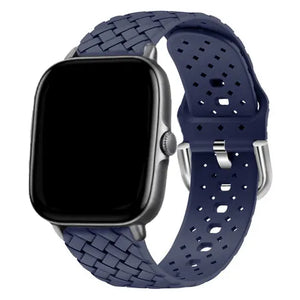 Bracelet silicone tissé Amazfit GTS 3 (bleu foncé)