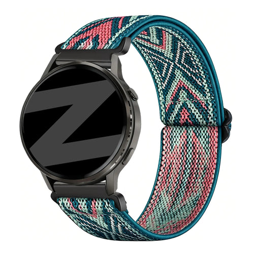 Bandz Bracelet nylon élastique Oozoo Smartwatch 20mm (mélange de bleu)