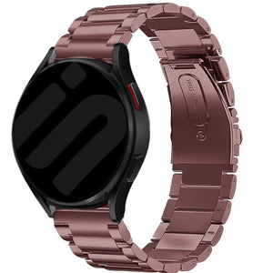 Steel Strap, bronze, on a watch, 3/4 front view