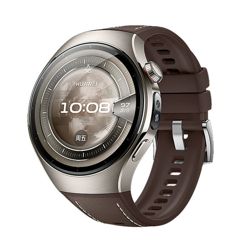 Huawei Watch 5 - 42mm leren hybrid bandje 'perfect fit' (bruin)