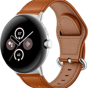 Correa cuero con hebilla Google Pixel Watch 4 - 41mm (marrón)