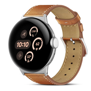 Bracelet cuir moderne Google Pixel Watch 3 - 45mm (marron)