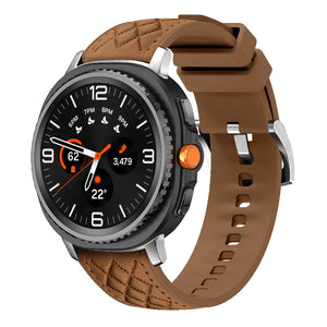 galaxy watch 8 classic leather hybrid band brown