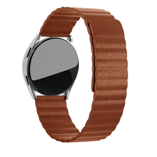 Amazfit GTS 4 Leather Loop Strap (Brown)