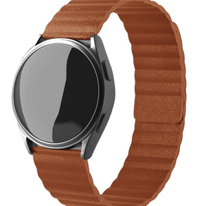 Amazfit GTS 4 Leather Loop Strap (Brown)