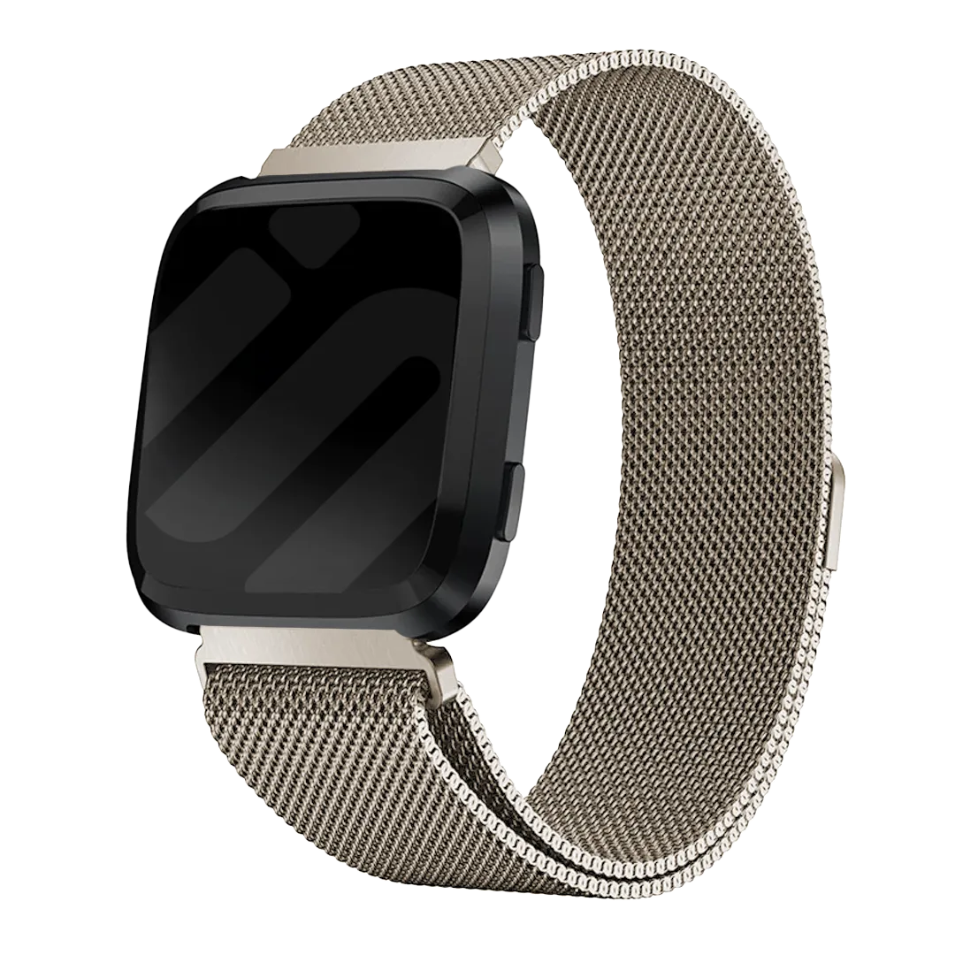 Correa milanesa Fitbit Versa (champán)