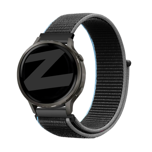 Bandz Garmin Forerunner 570 - 47mm Nylon Loop Armband (Anthrazit)