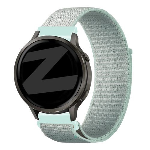 Bandz Garmin Forerunner 265s nylon loop band (licht cyaan)