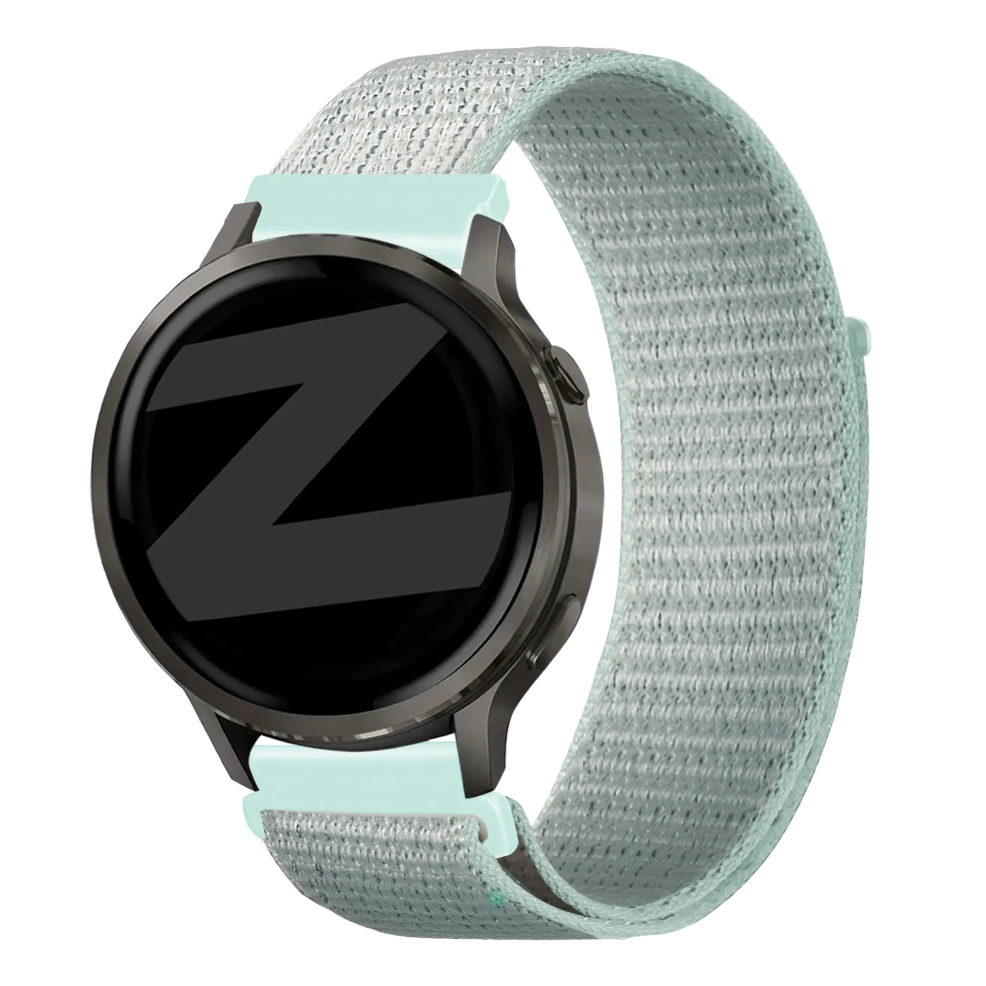 Bandz Garmin Forerunner 265s nylon loop band (licht cyaan)