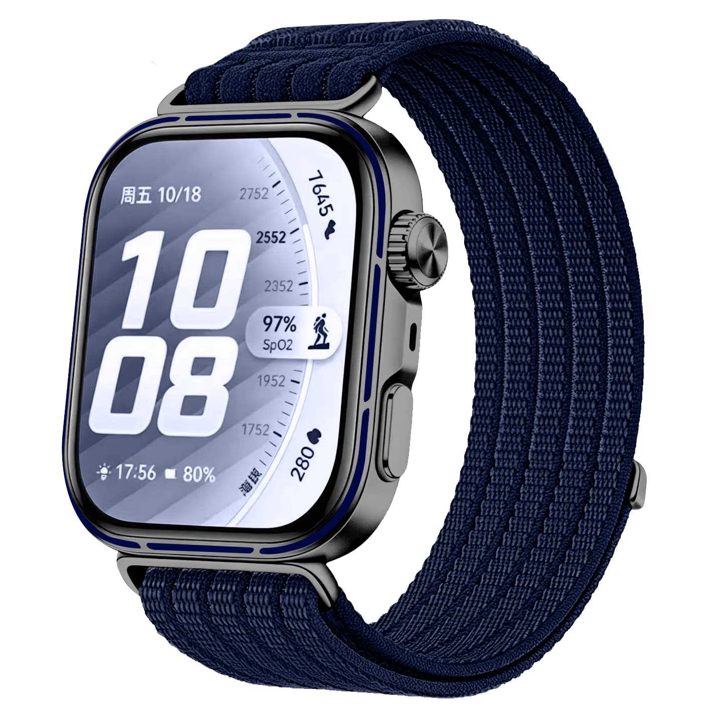 Huawei Watch Fit 5 Pro ultradunne nylon band (donkerblauw)