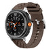 Samsung Galaxy Watch 8 - 40mm Diamond Hybrid Lederarmband (Dunkelbraun)