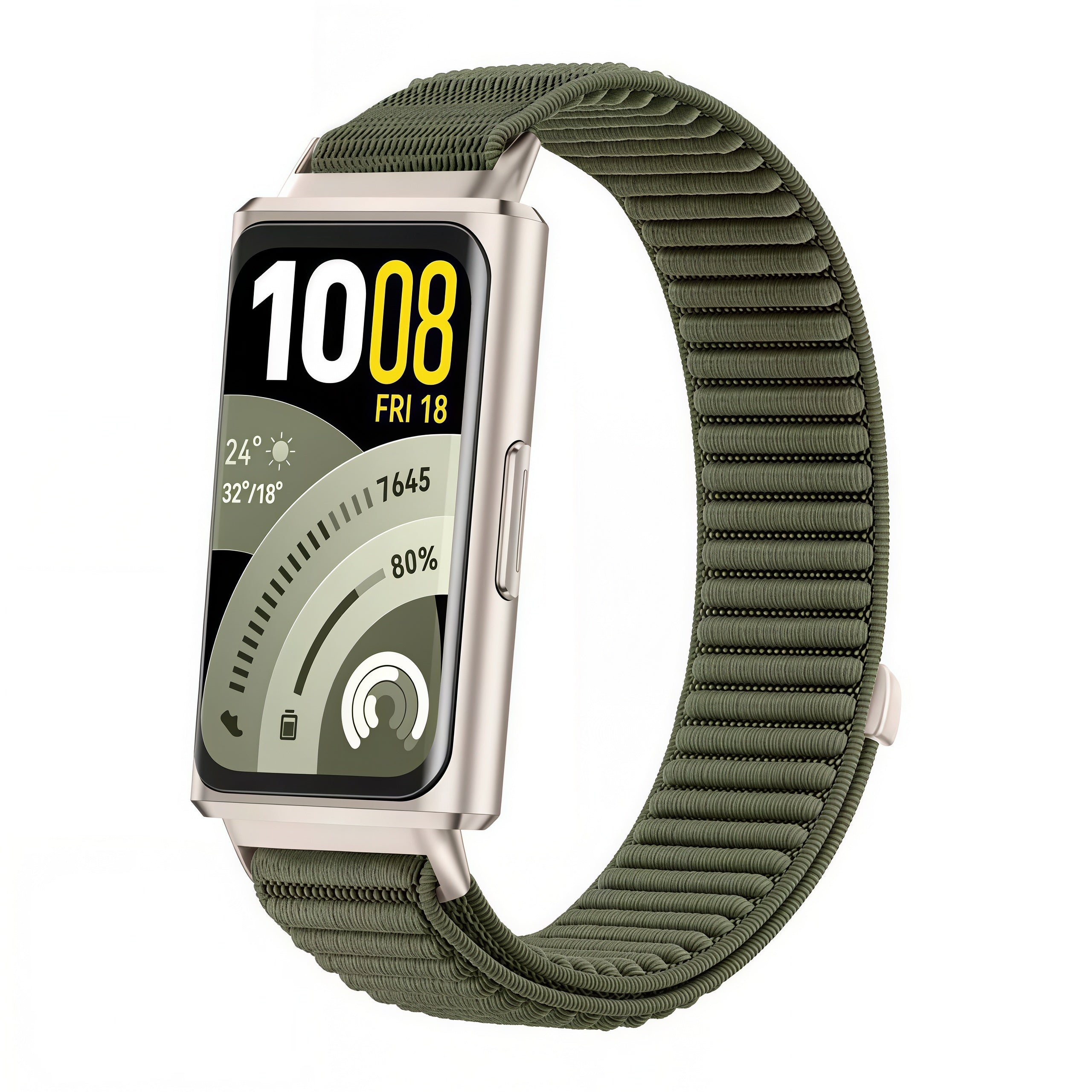 Huawei Band 11 Wave Nylonarmband (Dunkelgrün)