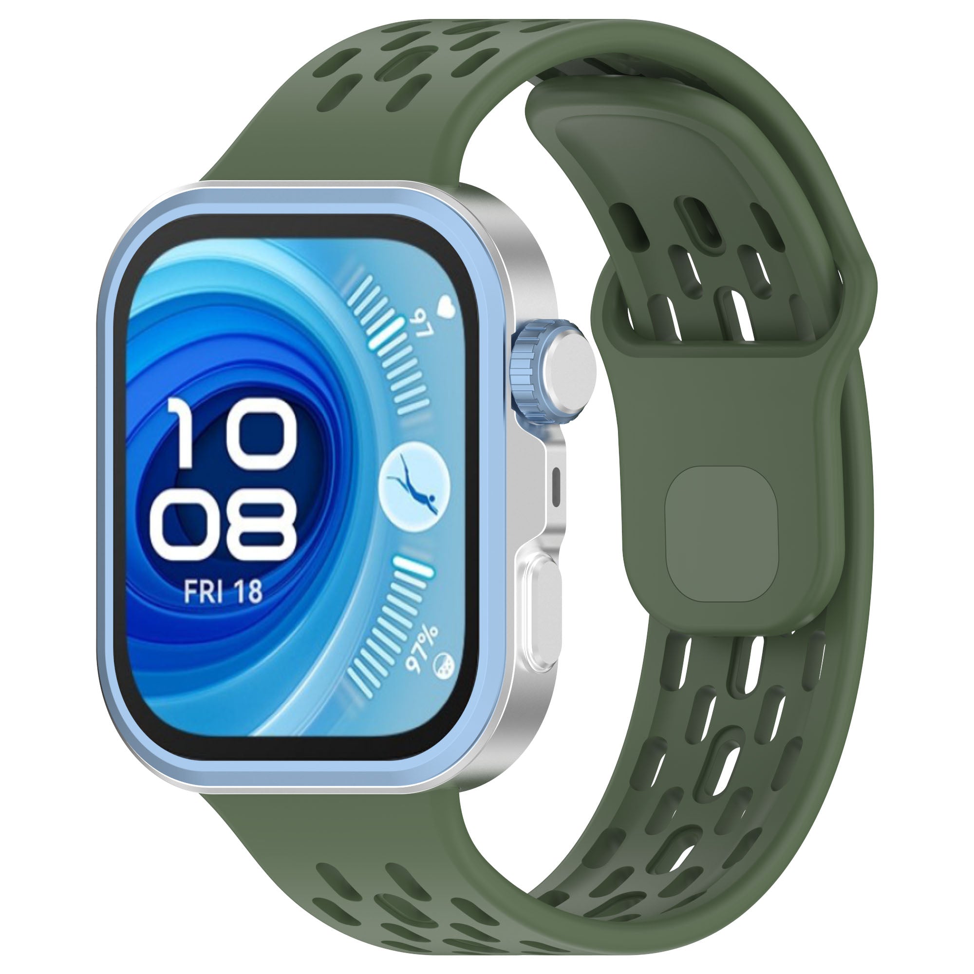 Huawei Watch Fit 5 Pro siliconen air bandje (donkergroen)