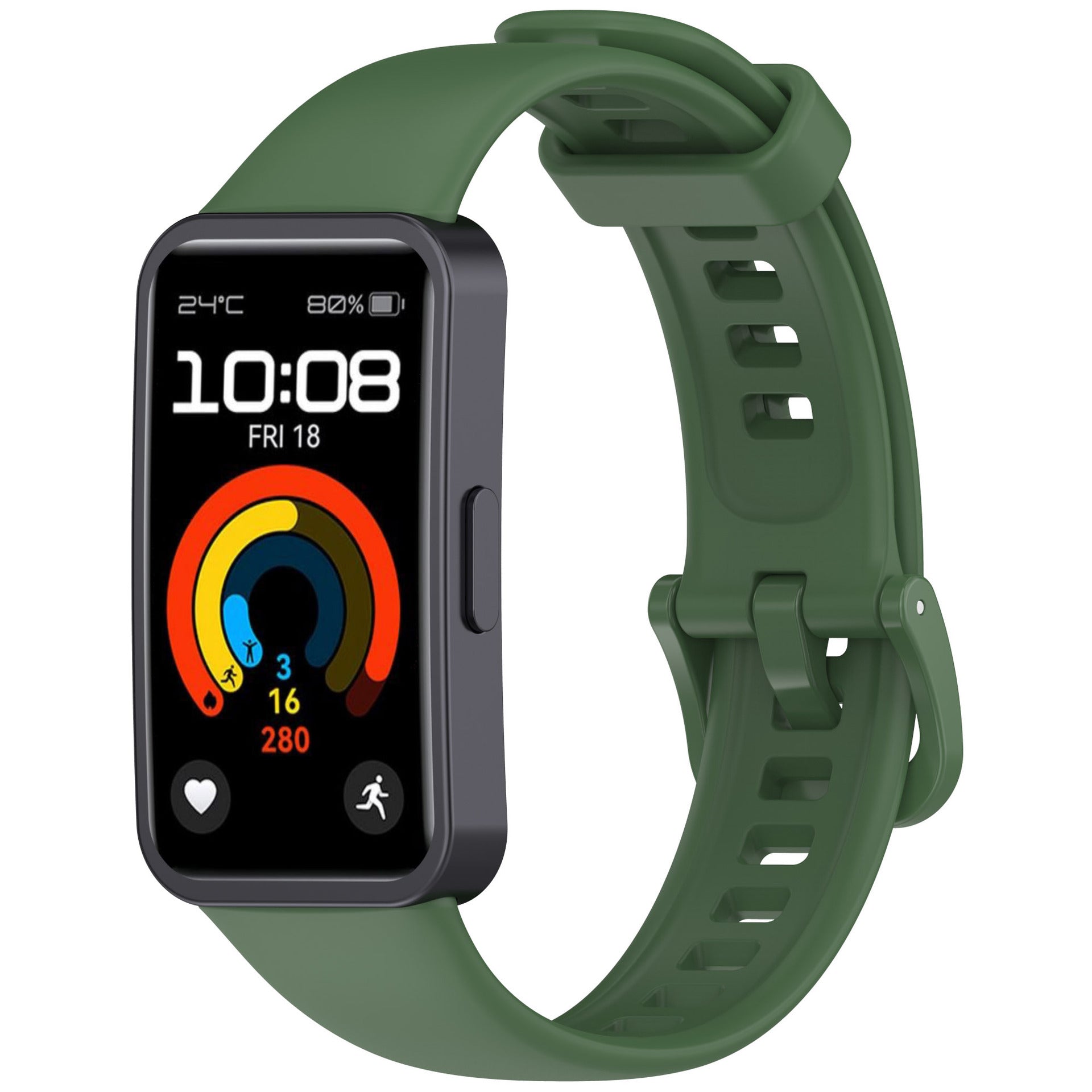 Bracelet silicone classique Huawei Band 10 (vert foncé)