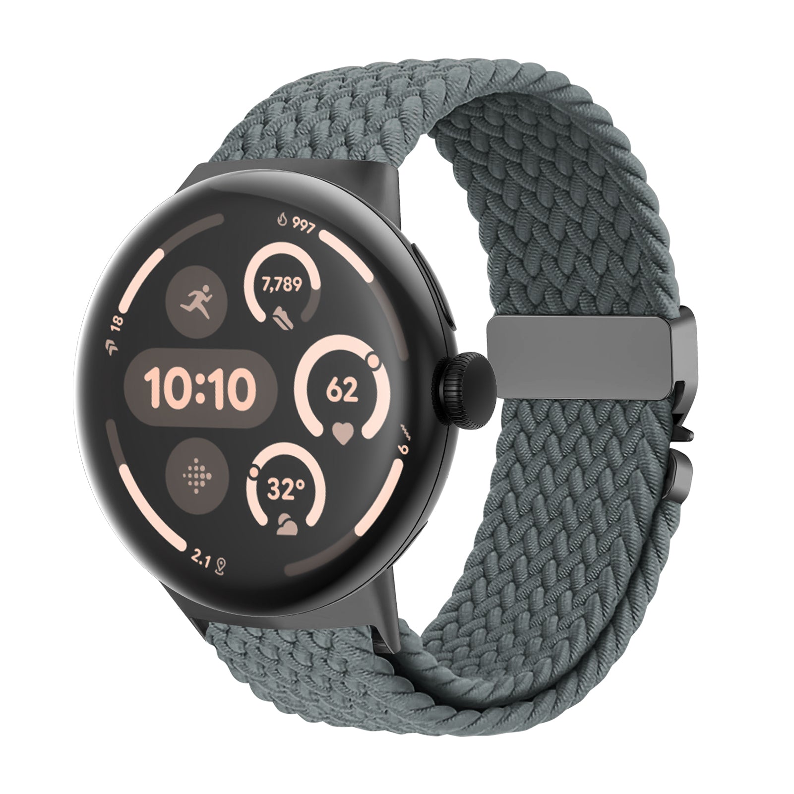 Correa trenzada con hebilla-P Google Pixel Watch 3 - 45mm (gris)