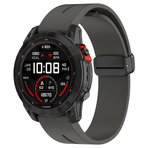 Correa silicona con hebilla-D Garmin Fenix 3 (gris oscuro)