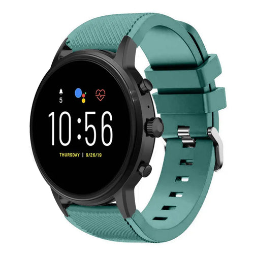 Fossil Gen 4 Explorist (HR) siliconen bandje (dennengroen)