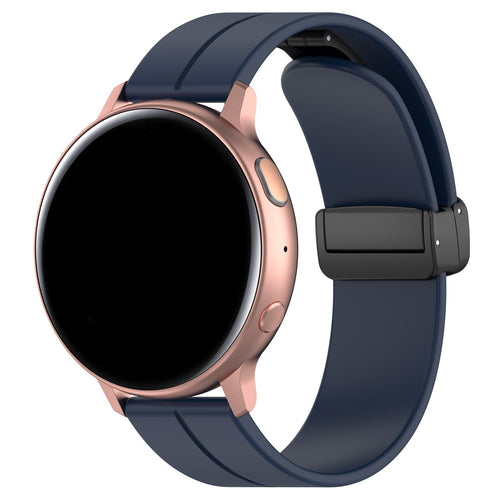 Bracelet silicone avec boucle Amazfit Active 2 (bleu foncé)