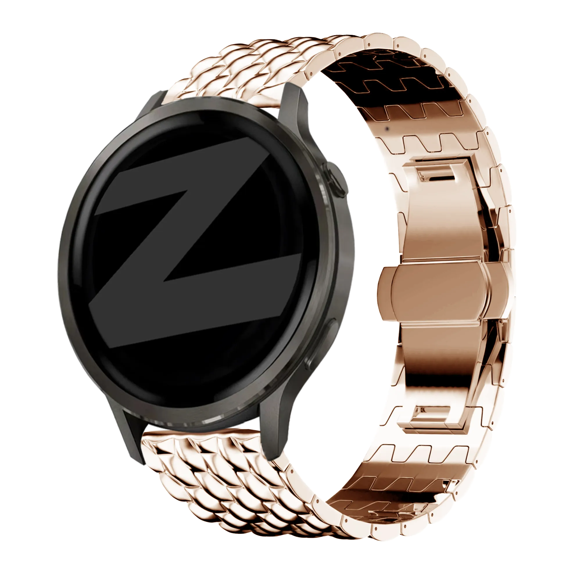 Bandz Bracelet acier 'Dragon' Garmin Approach J1 (or rose)