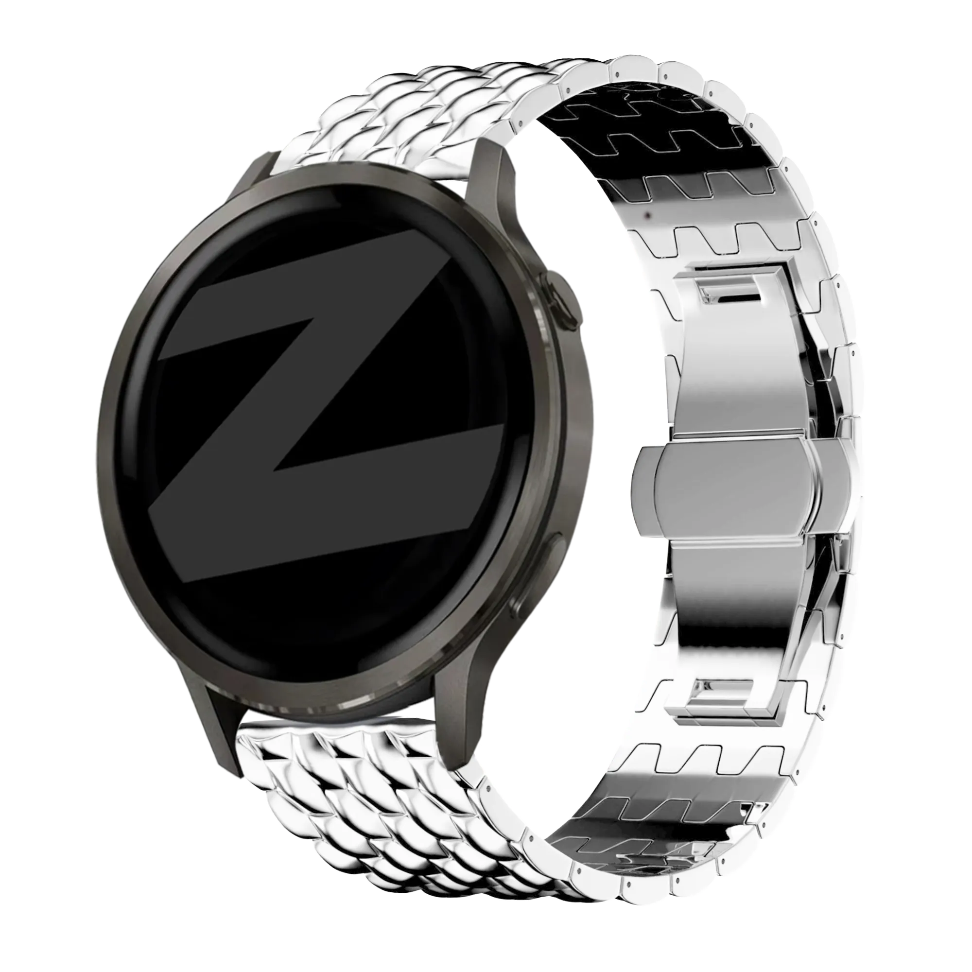 Bandz Bracelet acier 'Dragon' Garmin Approach J1 (argent)