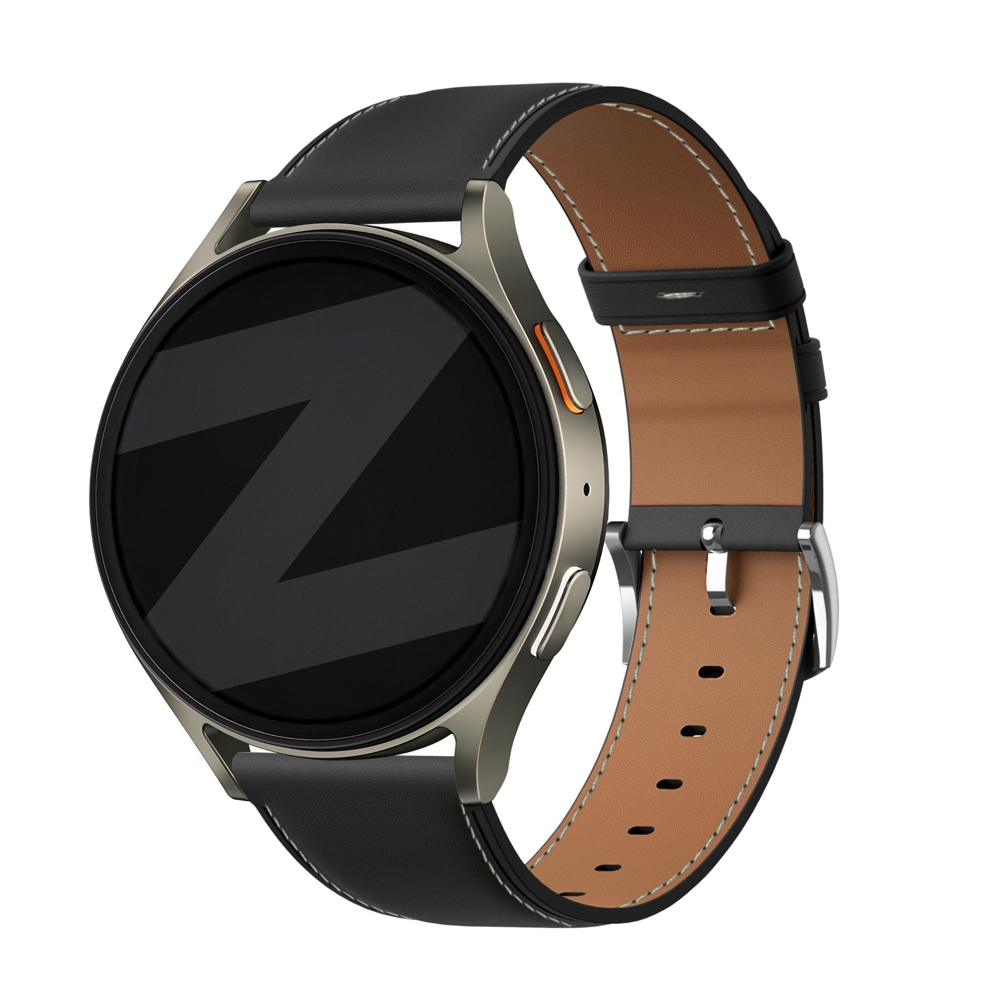 Bandz Amazfit Bip 6 Leather Strap 'Easy Fit' (Black)