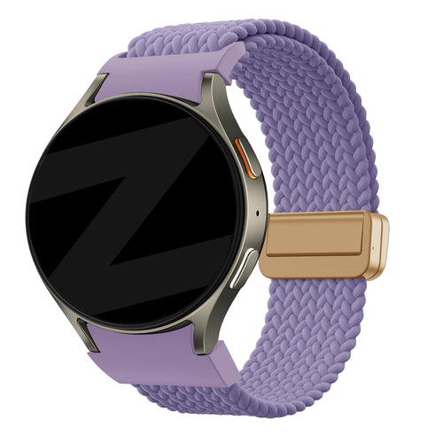 Bandz Samsung Galaxy Watch FE Geflochtenes Armband 'Easy Fit' (Flieder)