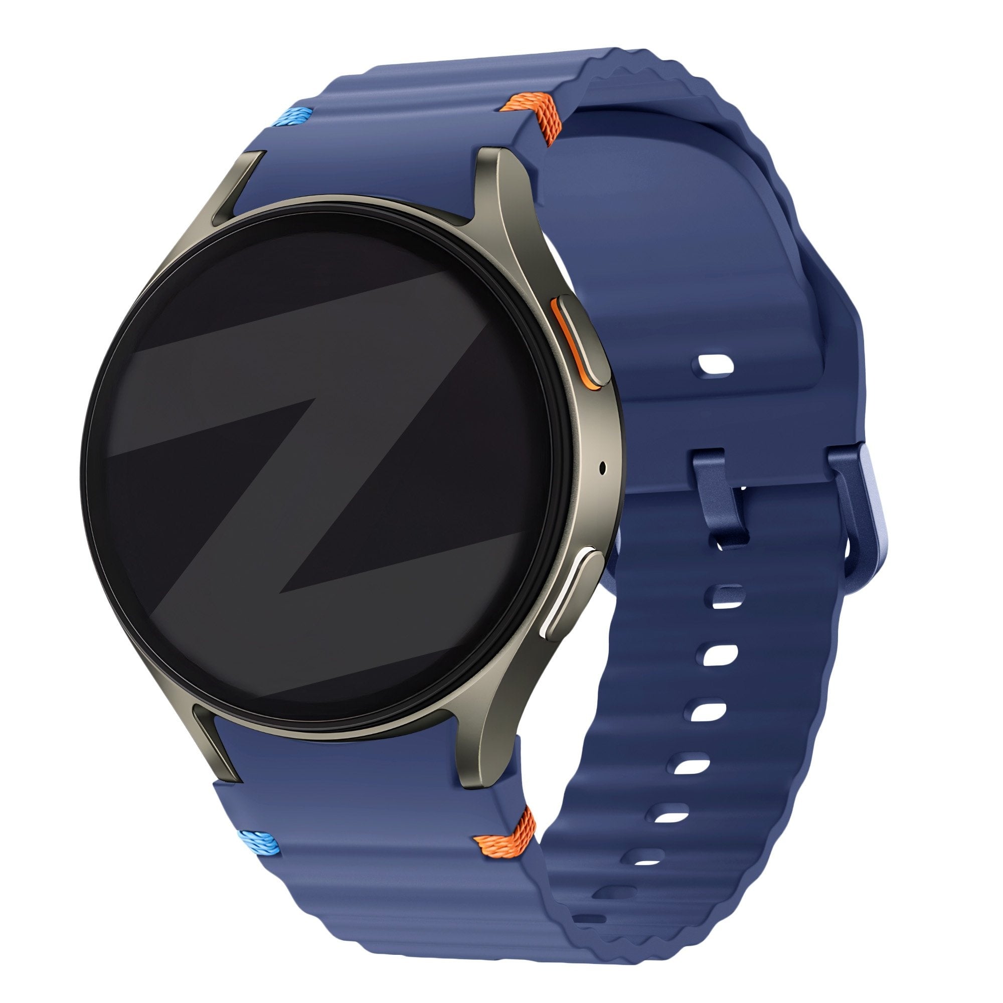 Bandz Bracelet Wave 'Easy Fit' Samsung Galaxy Watch 6 Classic 47mm (bleu foncé)