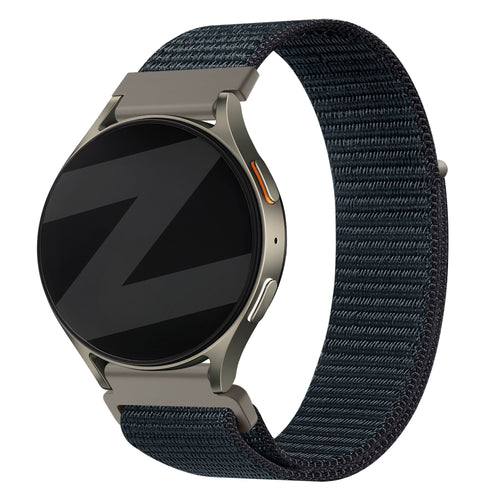 Bandz Huawei Watch GT 5 Pro - 46mm Nylon Strap 'Easy Fit' (Greyblue)