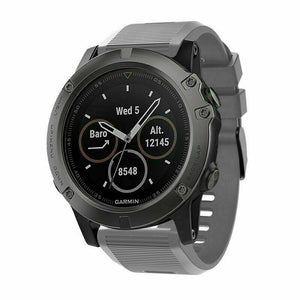 Garmin Quatix 8 - 51mm Silikonarmband (Grau)