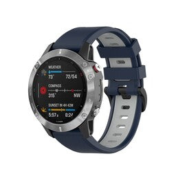Correa deportiva con hebilla Garmin Instinct 3 - 50mm (azul/gris)
