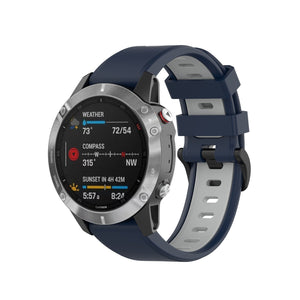 Bracelet sport avec boucle Garmin Descent MK3i - 51mm (bleu/gris)