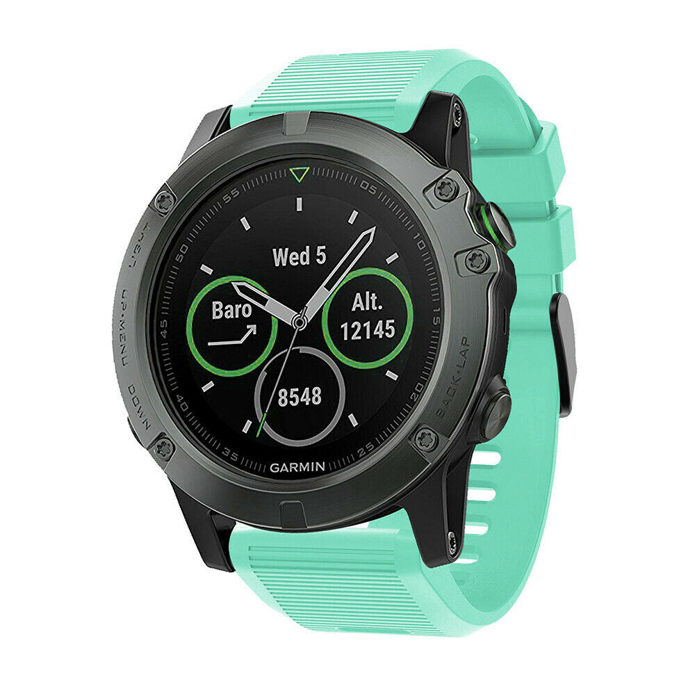 Bracelet silicone Garmin Quatix 8 - 51mm (aqua)