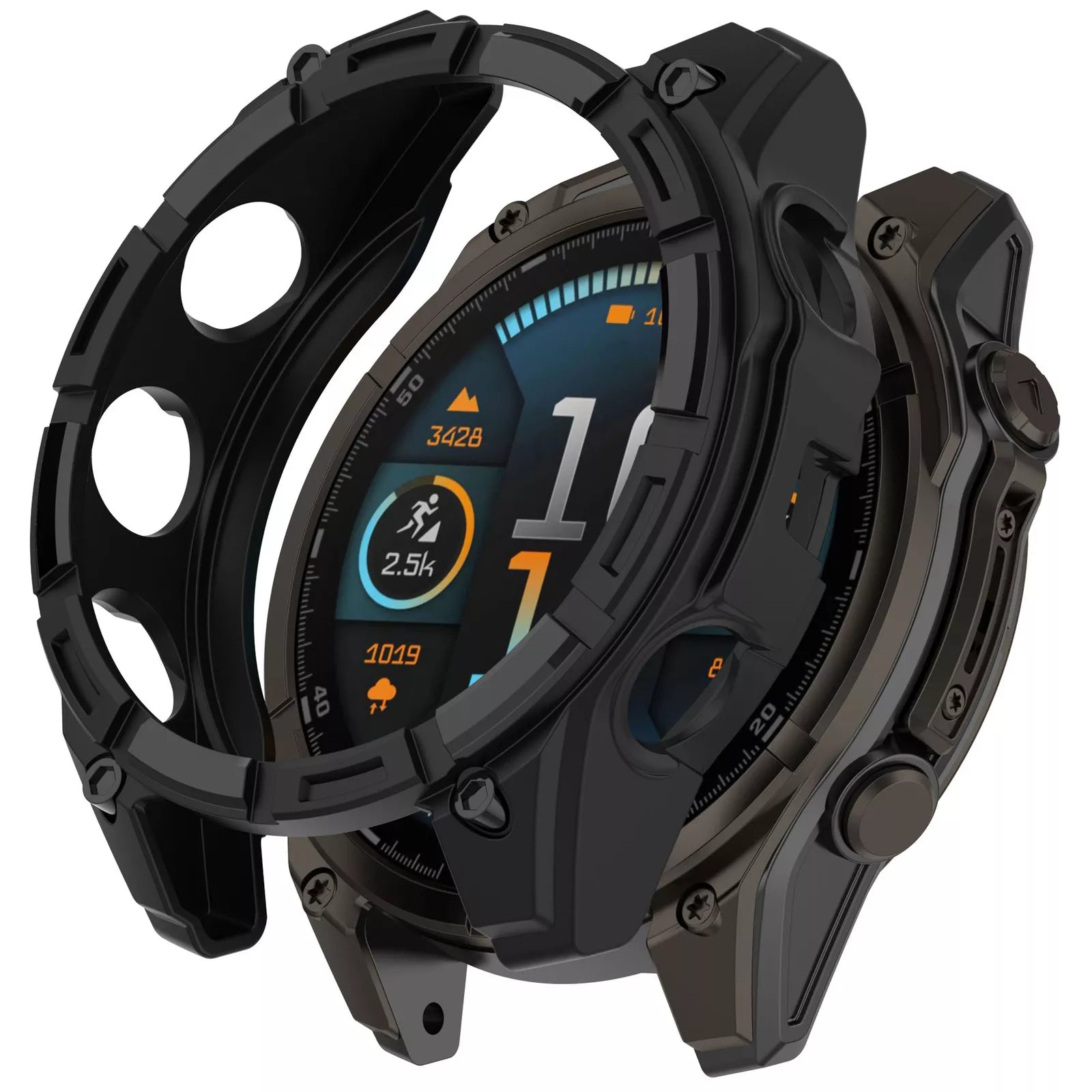 Funda TPU robusta Garmin Fenix 8 - 47mm AMOLED (negra)