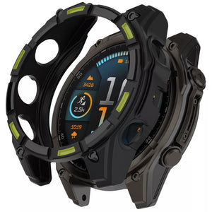 Garmin Fenix 8 - 47mm AMOLED robustes TPU Hülle (Schwarz/Grün)