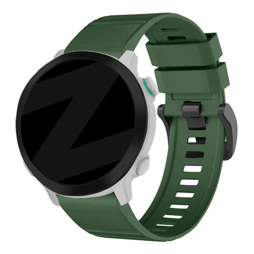Bandz Garmin Quatix 8 - 51mm siliconen band met gesp (donkergroen)