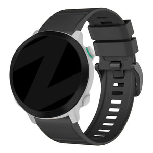 Bandz Garmin Quatix 8 - 47mm Buckled Silicone Strap (Black)