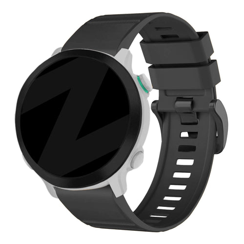Bandz Garmin Forerunner 745 siliconen band met gesp (zwart)