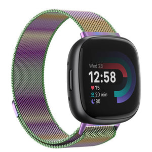 Milanese Strap, on a watch, 3/4 front view
