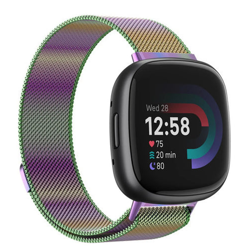 Milanese Strap, on a watch, 3/4 front view