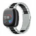 Bracelet acier Fitbit Versa 4 (argent/noir)
