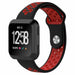 Fitbit Versa / Versa 2 Sportarmband (Schwarz/Rot)
