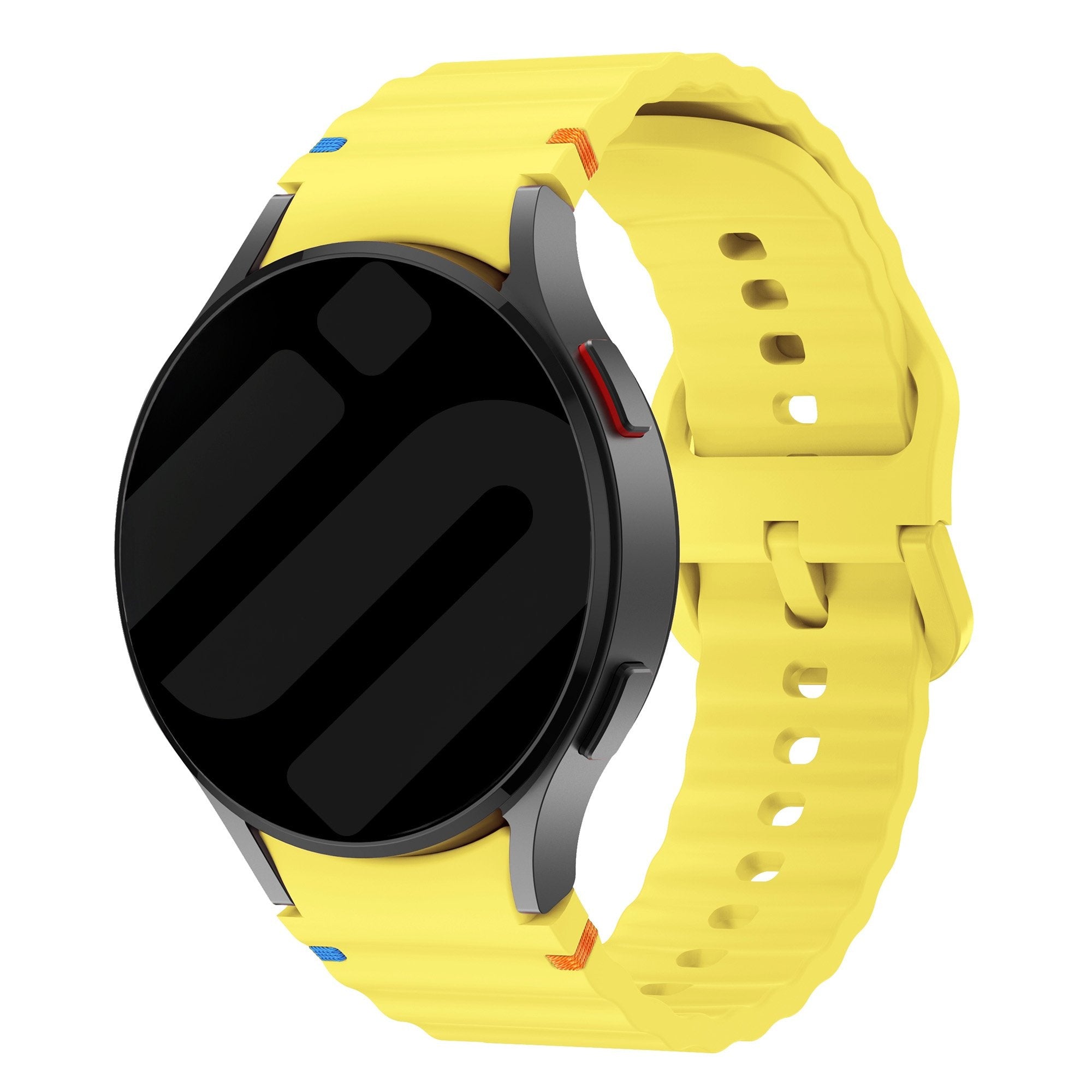 Samsung Galaxy Watch 6 Classic 47mm mit wellenförmigem Armband (knalligem Gelb)