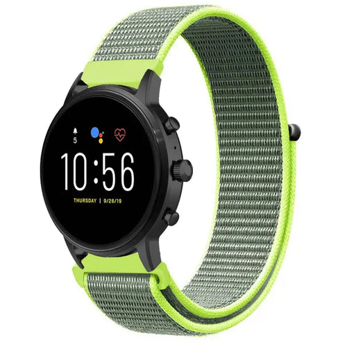 Fossil Gen 4 Explorist (HR) nylon band (fluoriserend)
